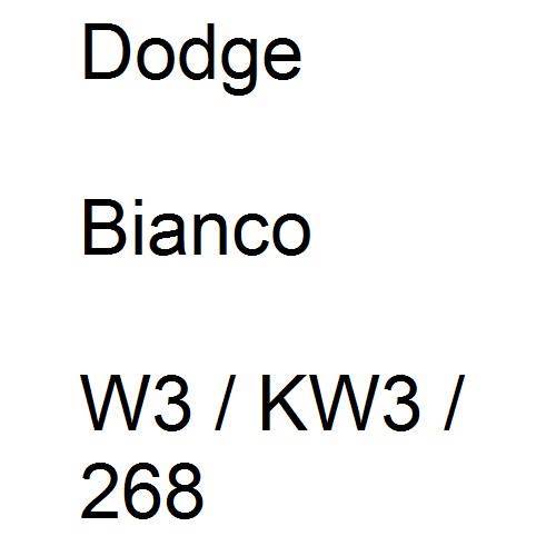 Dodge, Bianco, W3 / KW3 / 268.